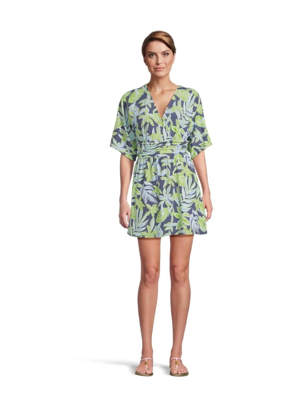 Lilly Pulitzer Parigi Romper Dress Sapphire Pool Tropical Tango Large New